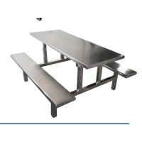 简约风八人位不锈钢餐桌 长条形设计 环保耐用