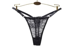 厂家跨境外贸蕾丝内裤女 情趣低腰性感可调节细带棉档女士丁字裤图6