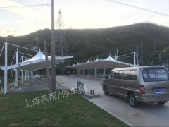 金山区汽车停车棚-q235异型钢小轿车雨蓬-简单坚固耐用图2