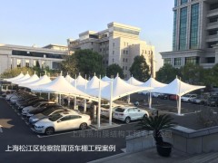 绍兴市钢结构汽车棚-PVDF膜结构小轿车遮阳棚-上海燕雨技术指导图2